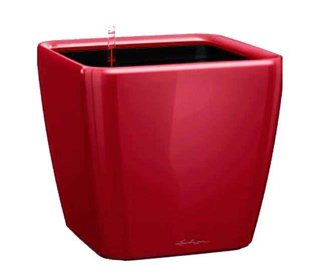 Вазон Quadro Premium LS 28 Красный глянец (с кашпо и гидросистемой)